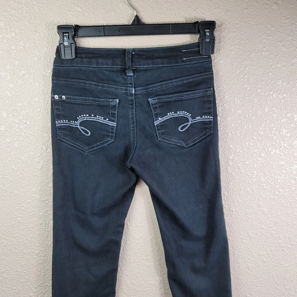 Justice girls pants skinny jean black Sz 8R